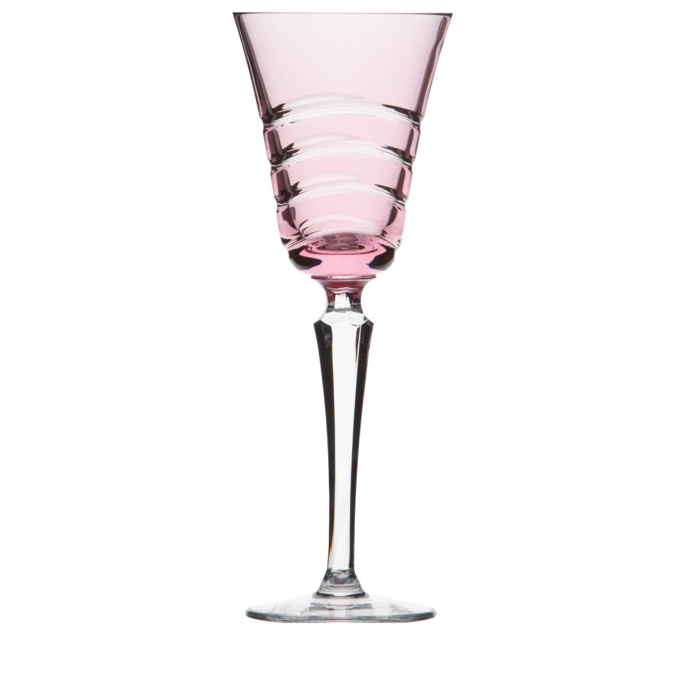 red wine glass crystal Wave pink (24,8 cm)