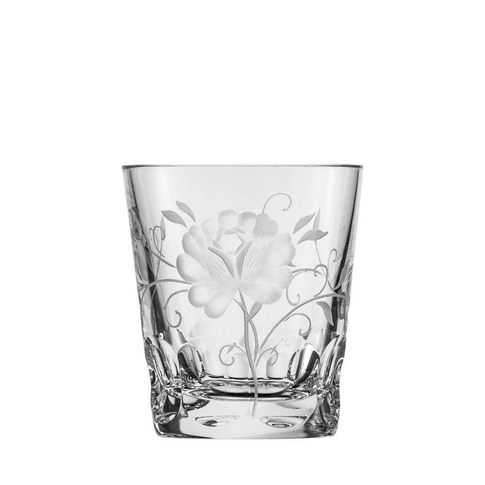 drinking glass crystal rose clear (8,5 cm)