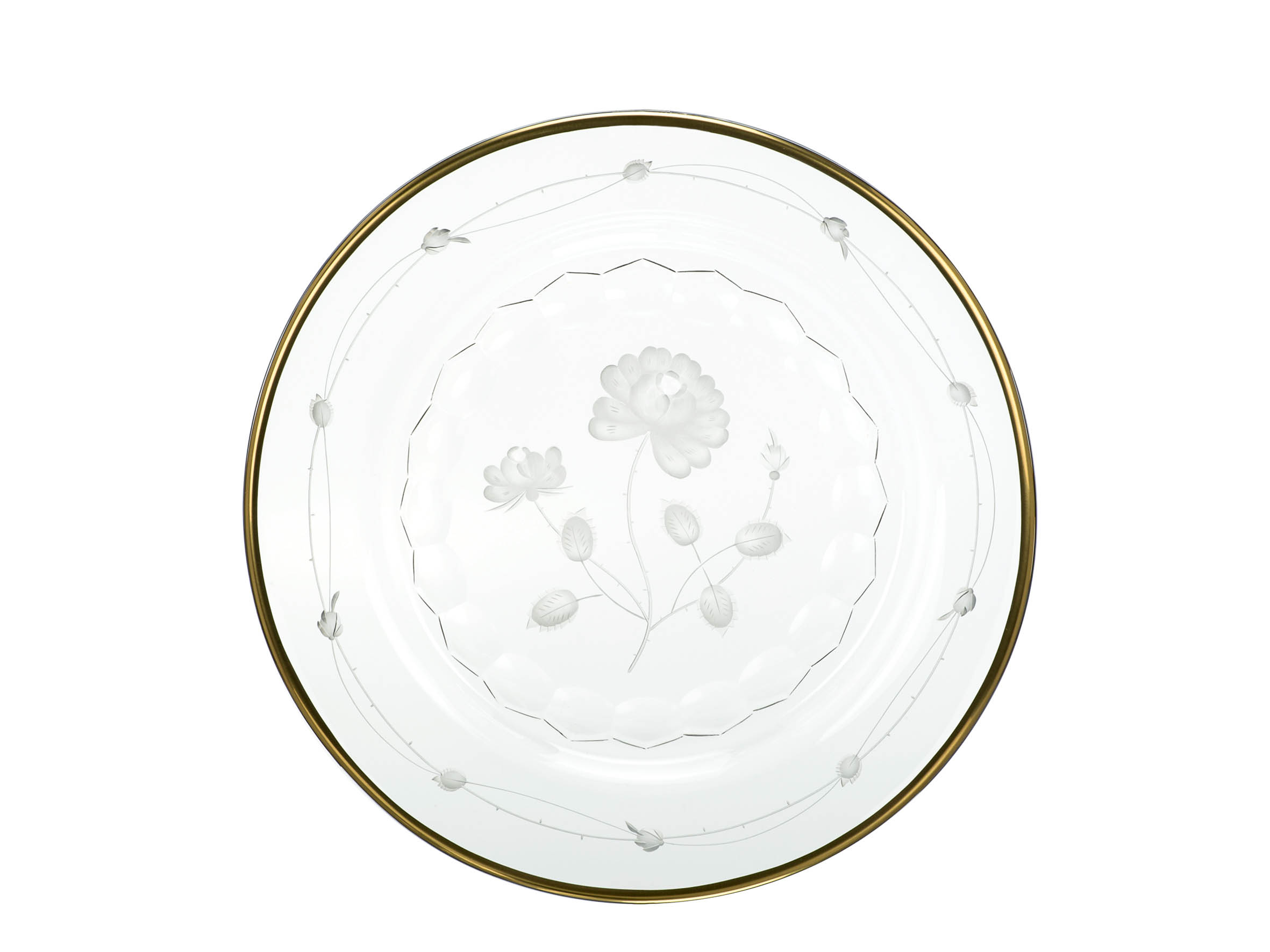 Platzteller Kristallglas Monrose Gold (32 cm)