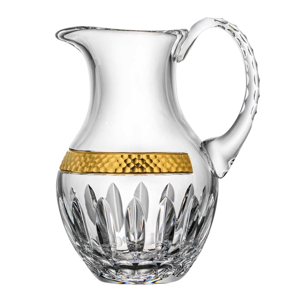 Jug Crystal Bloom Gold clear (25 cm)