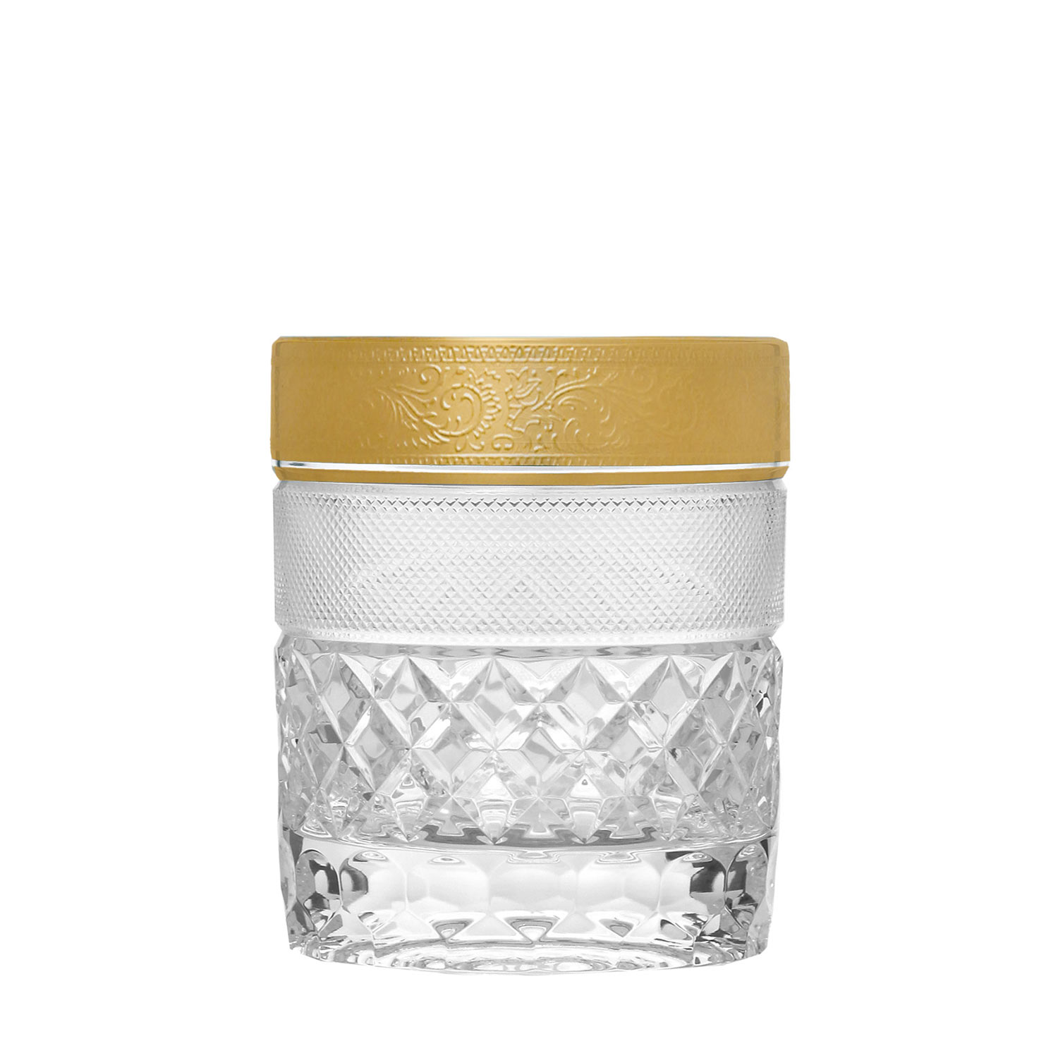 Whiskey glass crystal Rococo clear (9 cm)