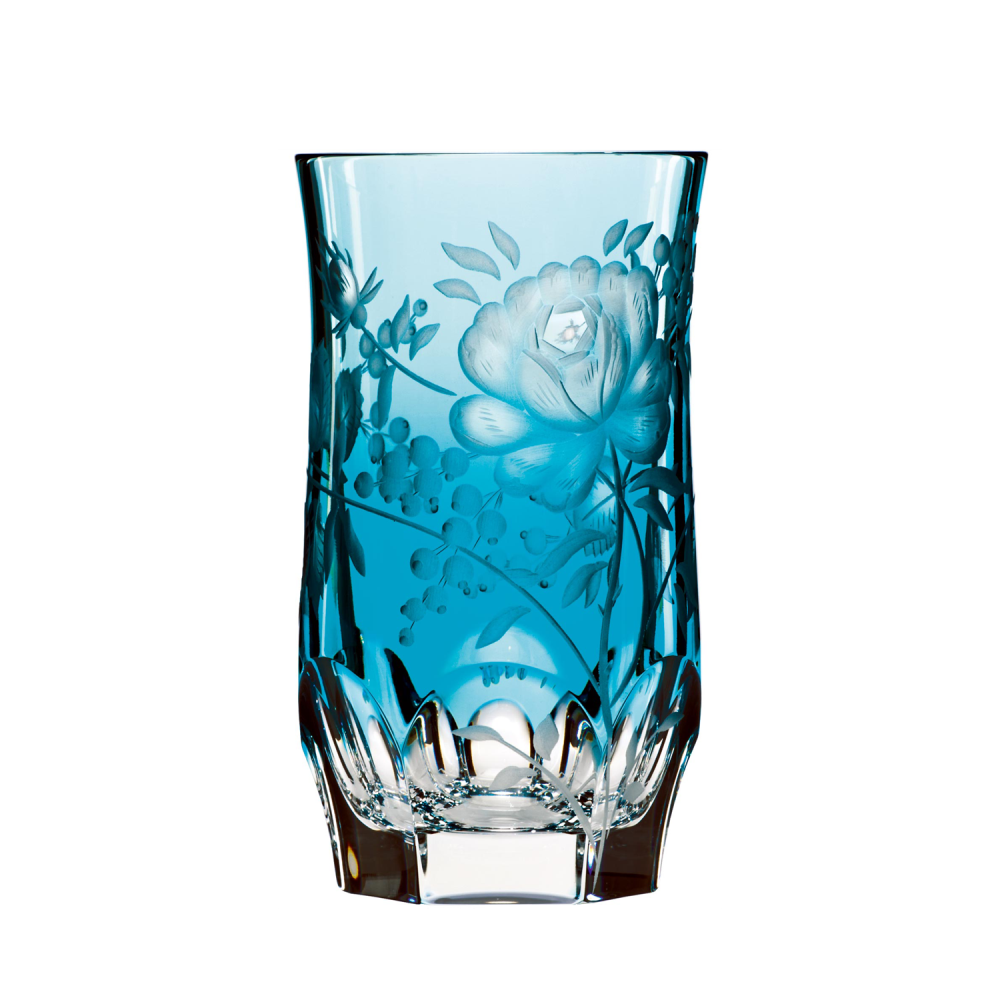 Long drink glass crystal Primerose azur (12,7 cm)