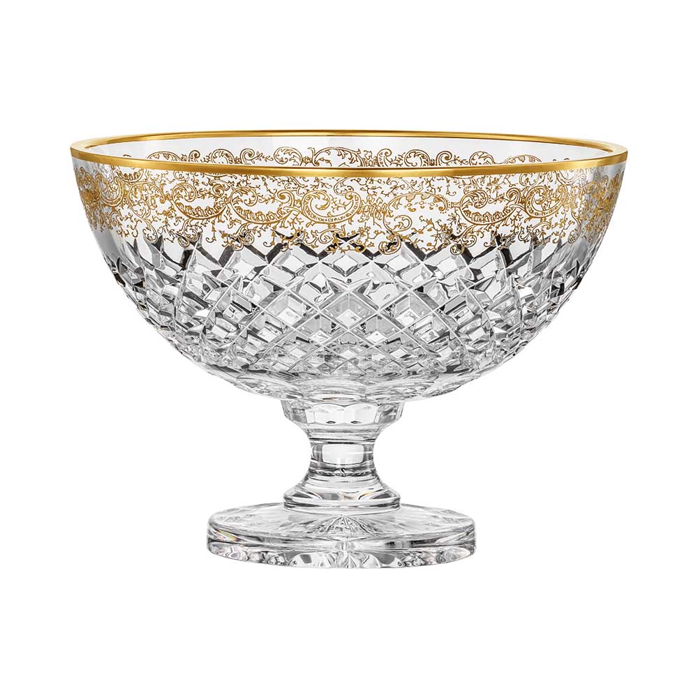 Crystal bowl Arabeske gold clear (26 cm)