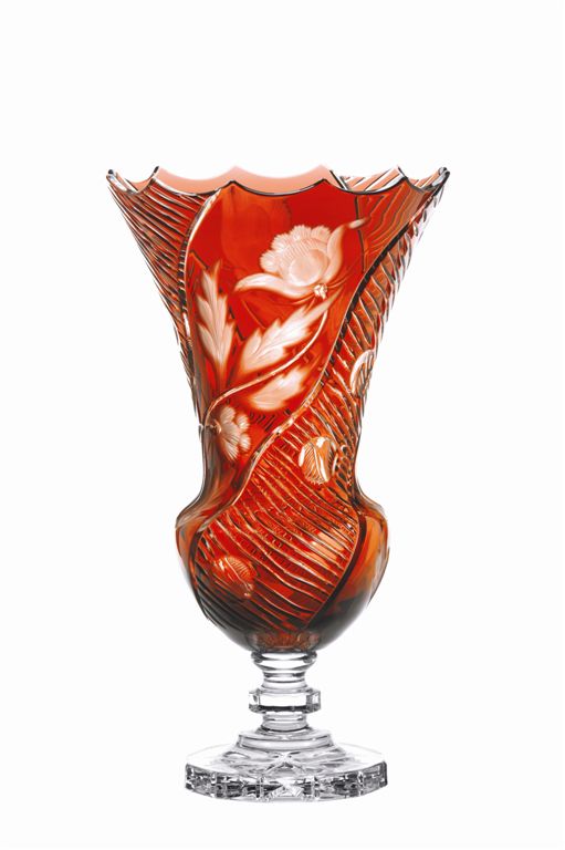 Vase Kristallglas Red Poppy (44 cm)
