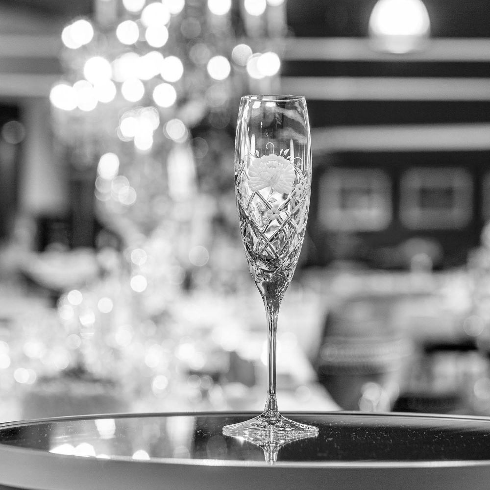 Champagne glass crystal Sunrose clear (25.5 cm)