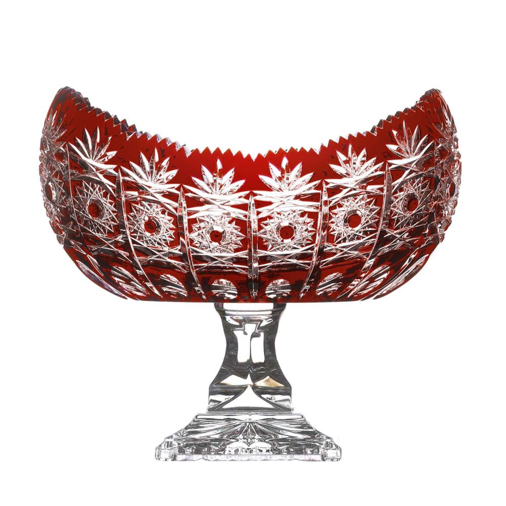 Jardiniere Kristallglas Dresden rubin (26 cm)