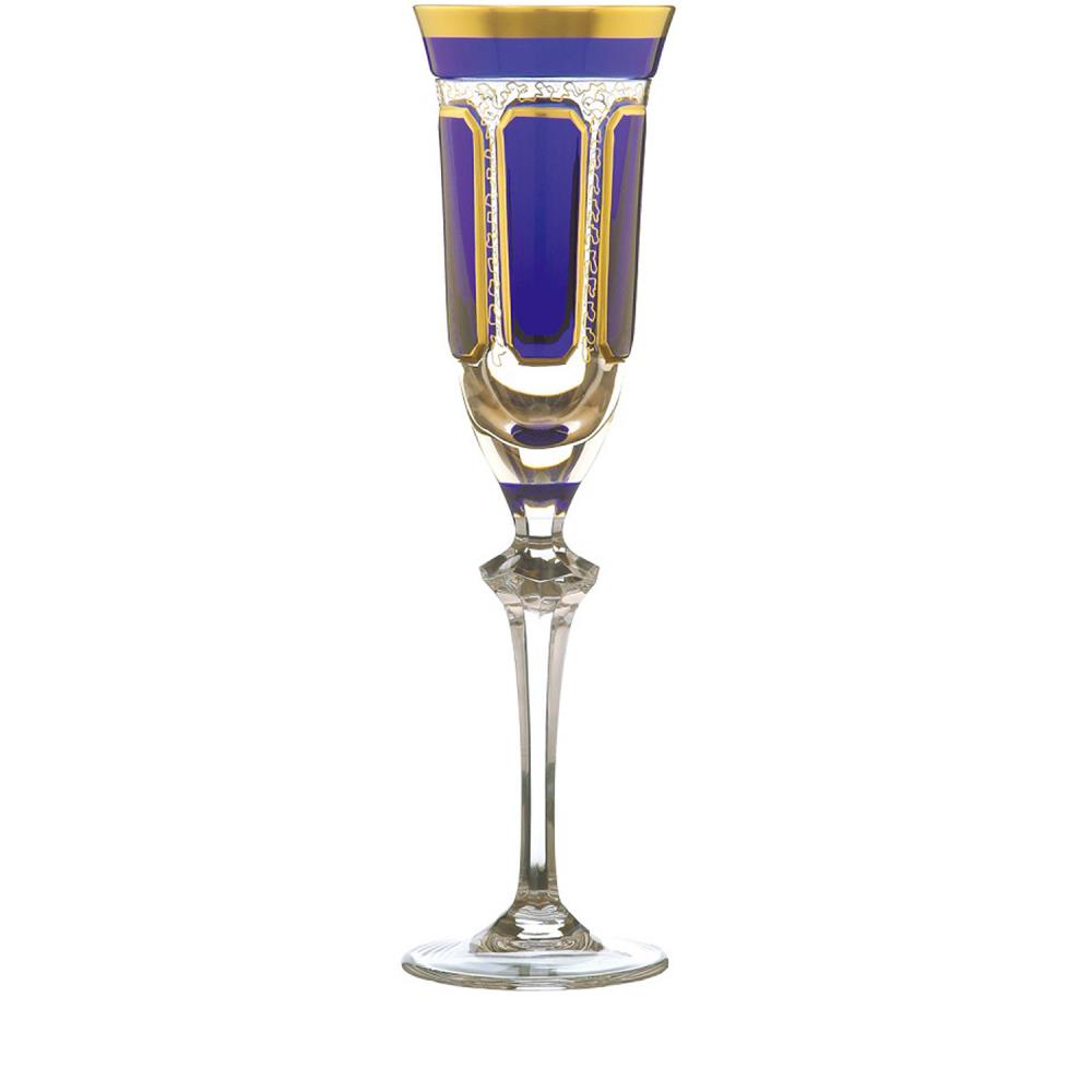 Champagne glass crystal kobalt blau (26,2 cm)