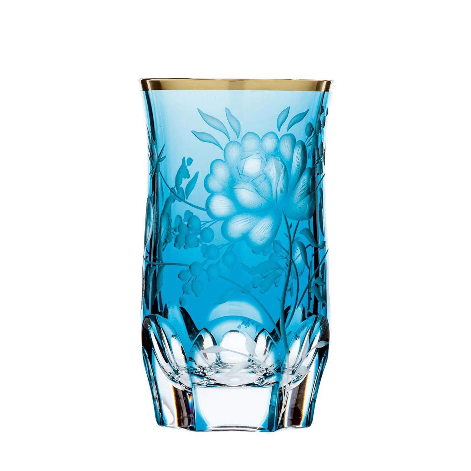 Long drink glass crystal glass Primerose Gold (12.7 cm)