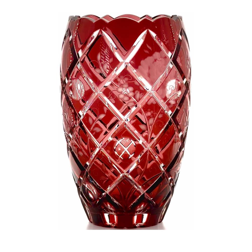 VASE CRYSTAL SUNROSE RUBIN RED (20 CM)