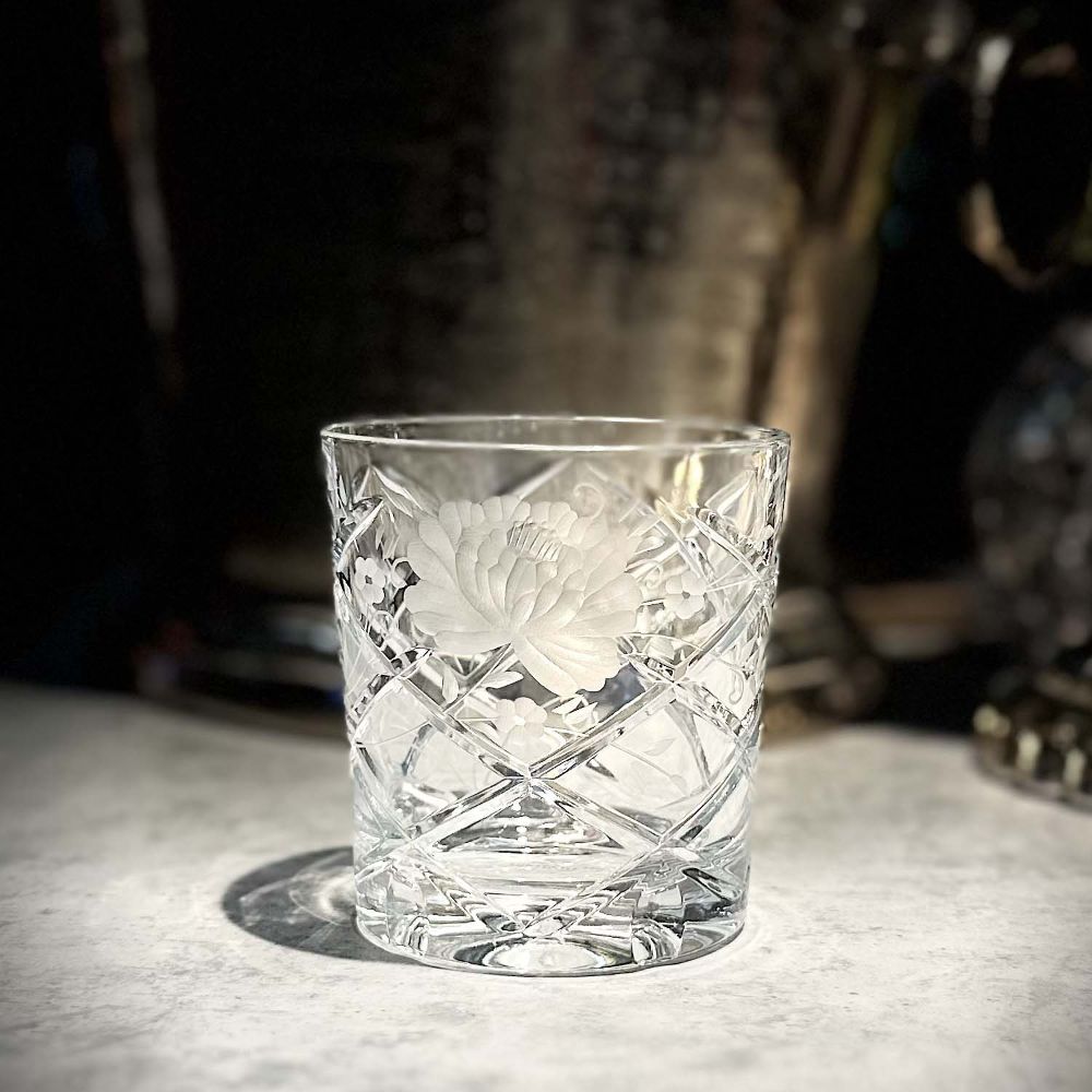 Whiskey glass crystal Sunrose clear (9,3 cm)