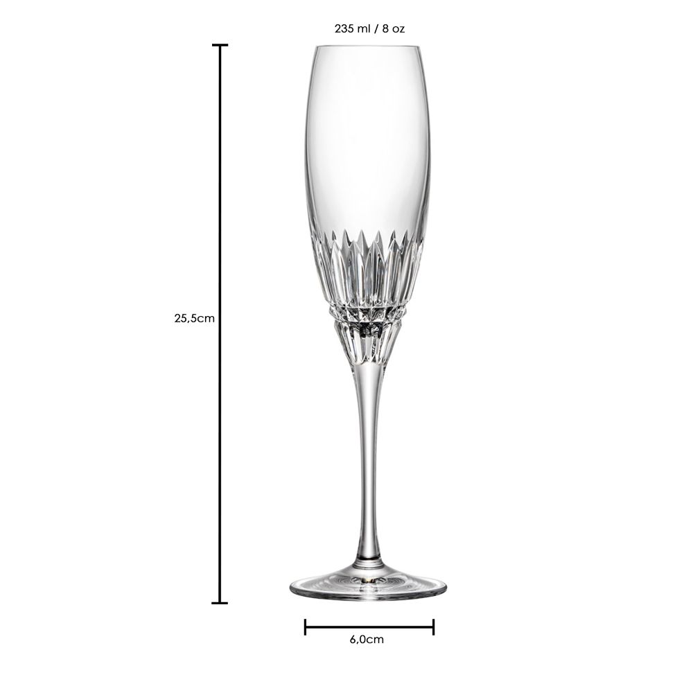 Champagne glass crystal Empire clear (25.5 cm)