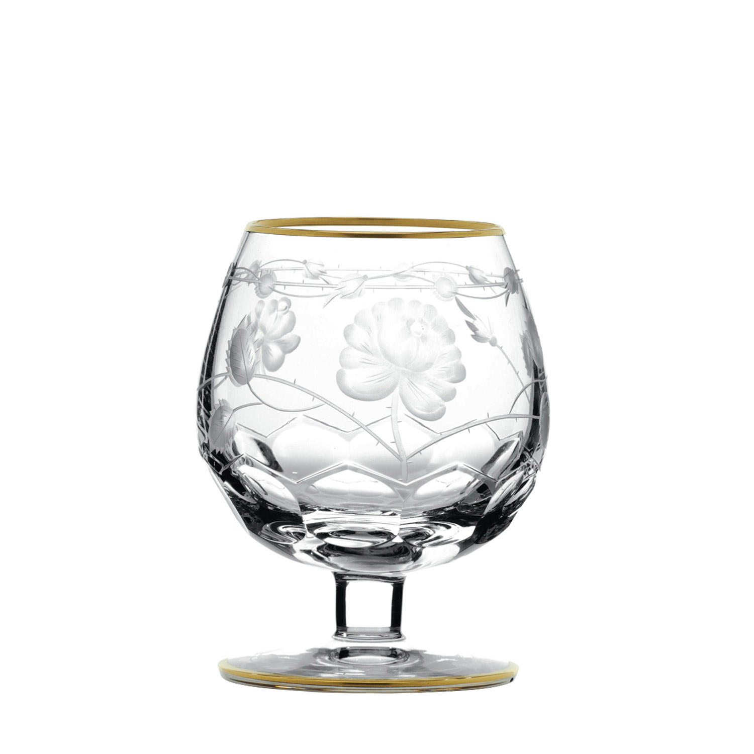 Cognac glass crystal Monrose Gold (10,6 cm)