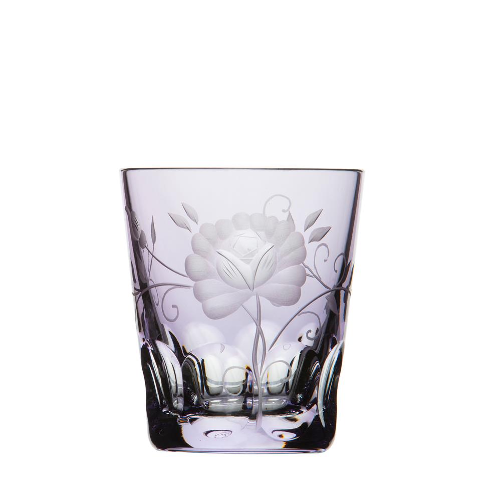 drinking glass crystal Rose lavender (8,5cm)