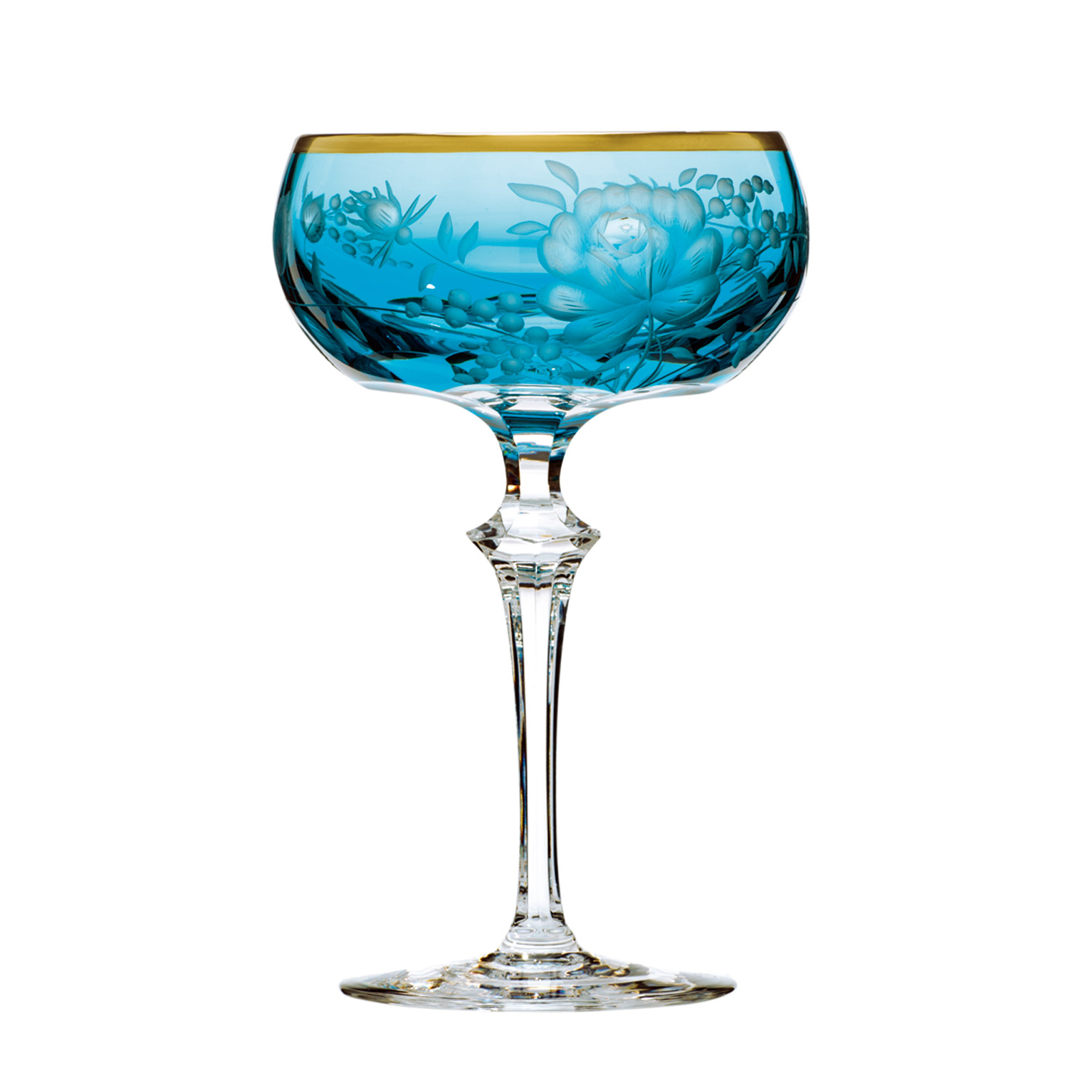 Cocktail glass crystal Primerose Gold rubin (17 cm)