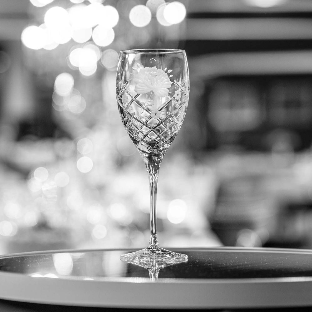 Red wine glass crystal Sunrose clear (24 cm)