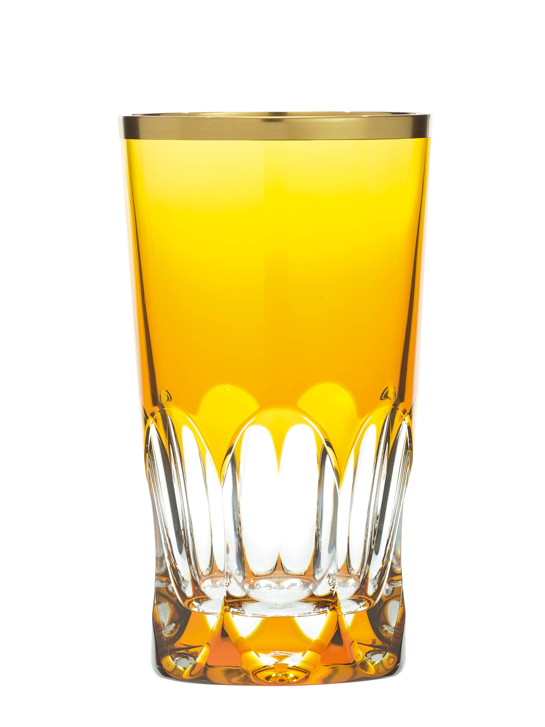 Longdrinkglas Kristallglas Palais Gold amber (14 cm)