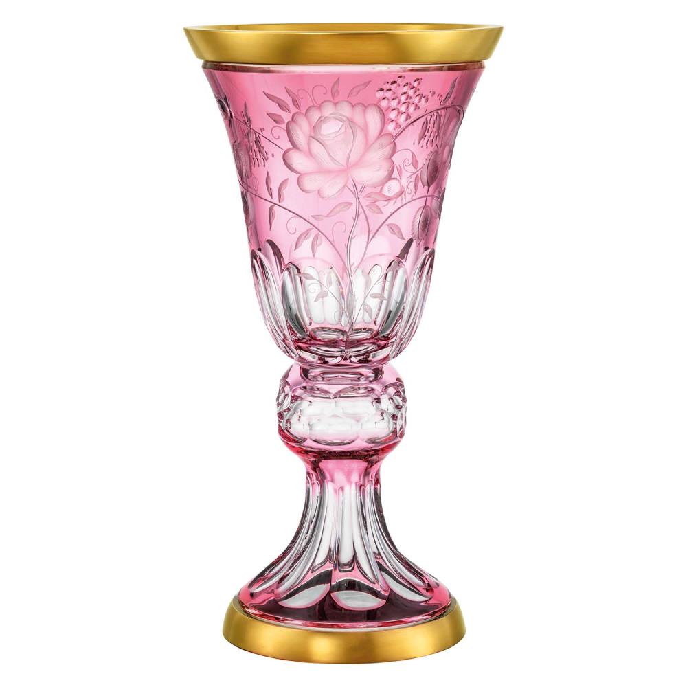 Vase Crystal Primerose Gold rosalin (52 cm)