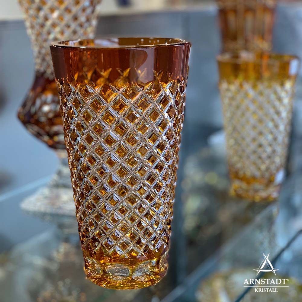 Vase Kristallglas Karo amber (23 cm)