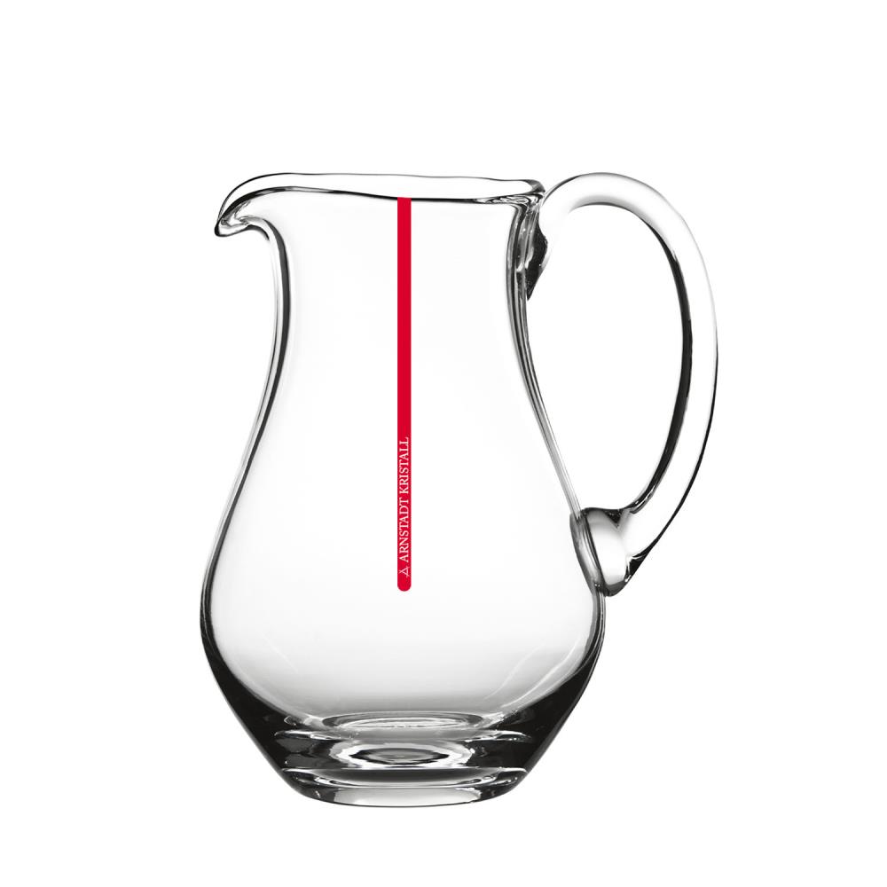 Jug Crystal Redstripe clear (20 cm)