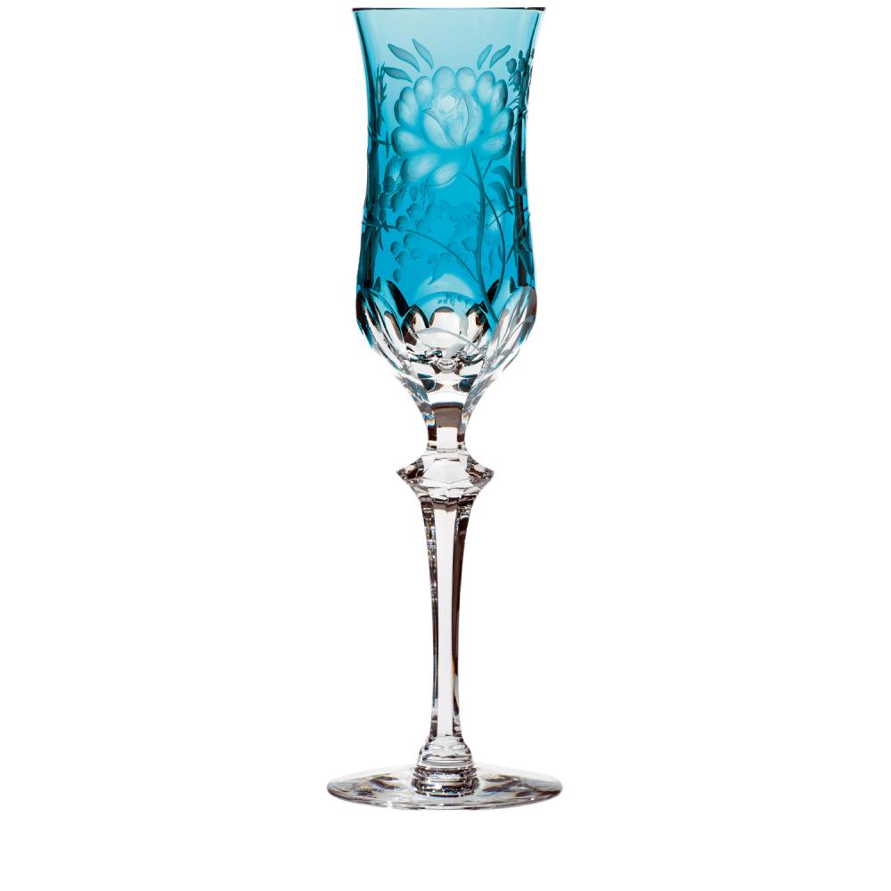 Champagne glass crystal Primerose azur (26 cm)