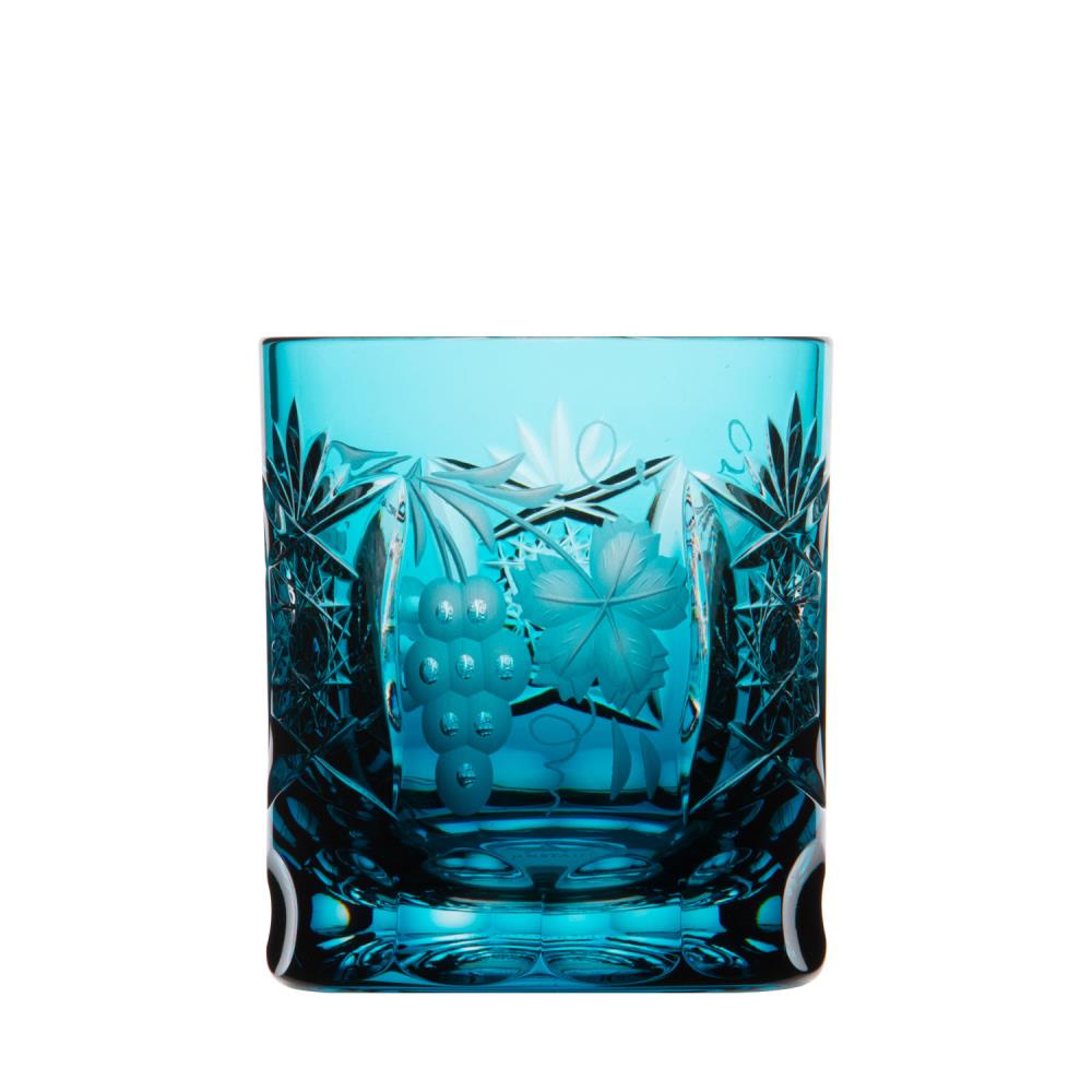 Whiskey glass crystal grape azur (9 cm)
