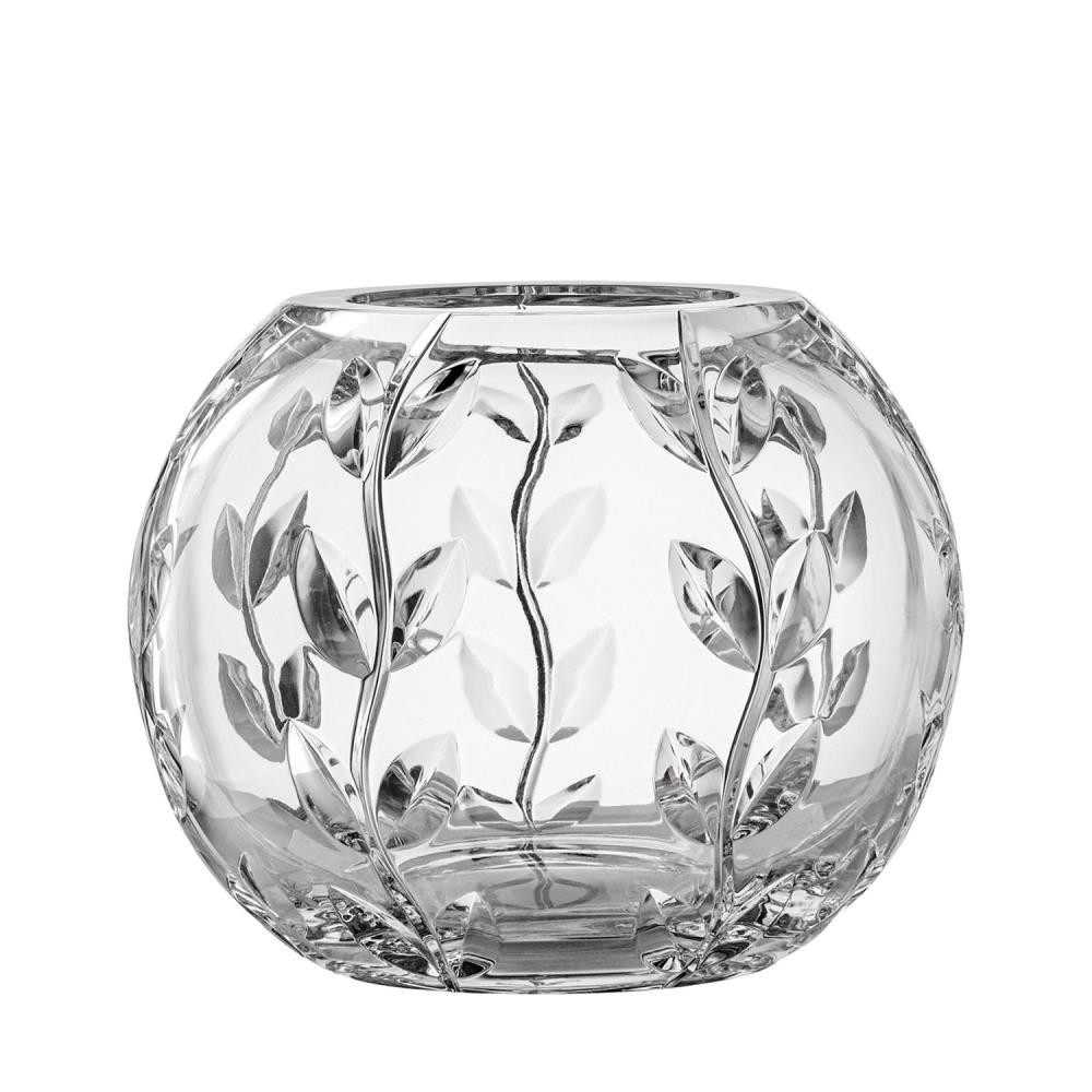 Vase crystal leaves clear (16 cm)