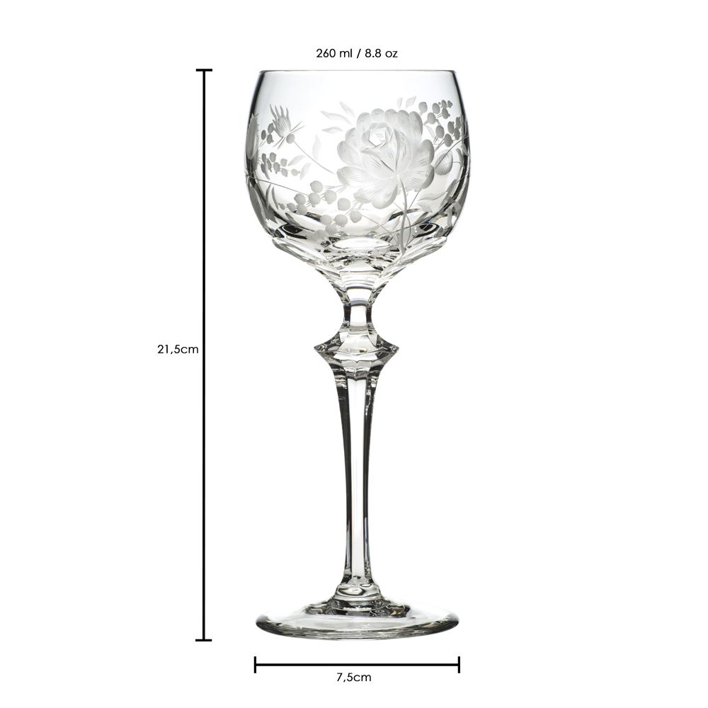 Wine glass crystal Primerose clear (21.5 cm)