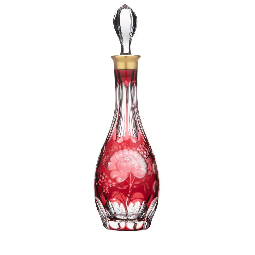 Wine carafe decanter crystal Primerose Gold rubin (37,3 cm)