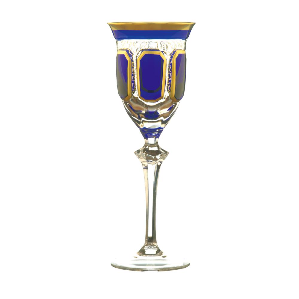 Red wine glass crystal Antike cobalt (23.5 cm)