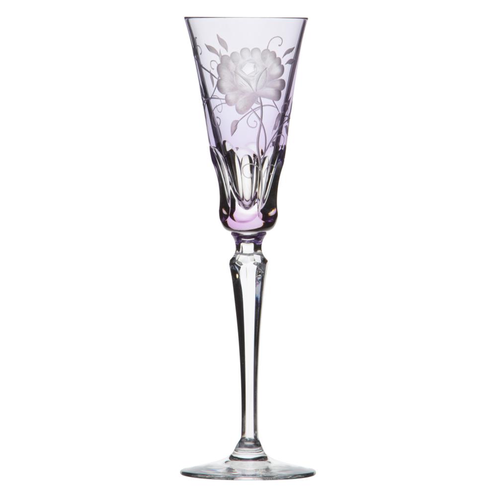 Champagne glass crystal Rose lavender (26,9 cm)