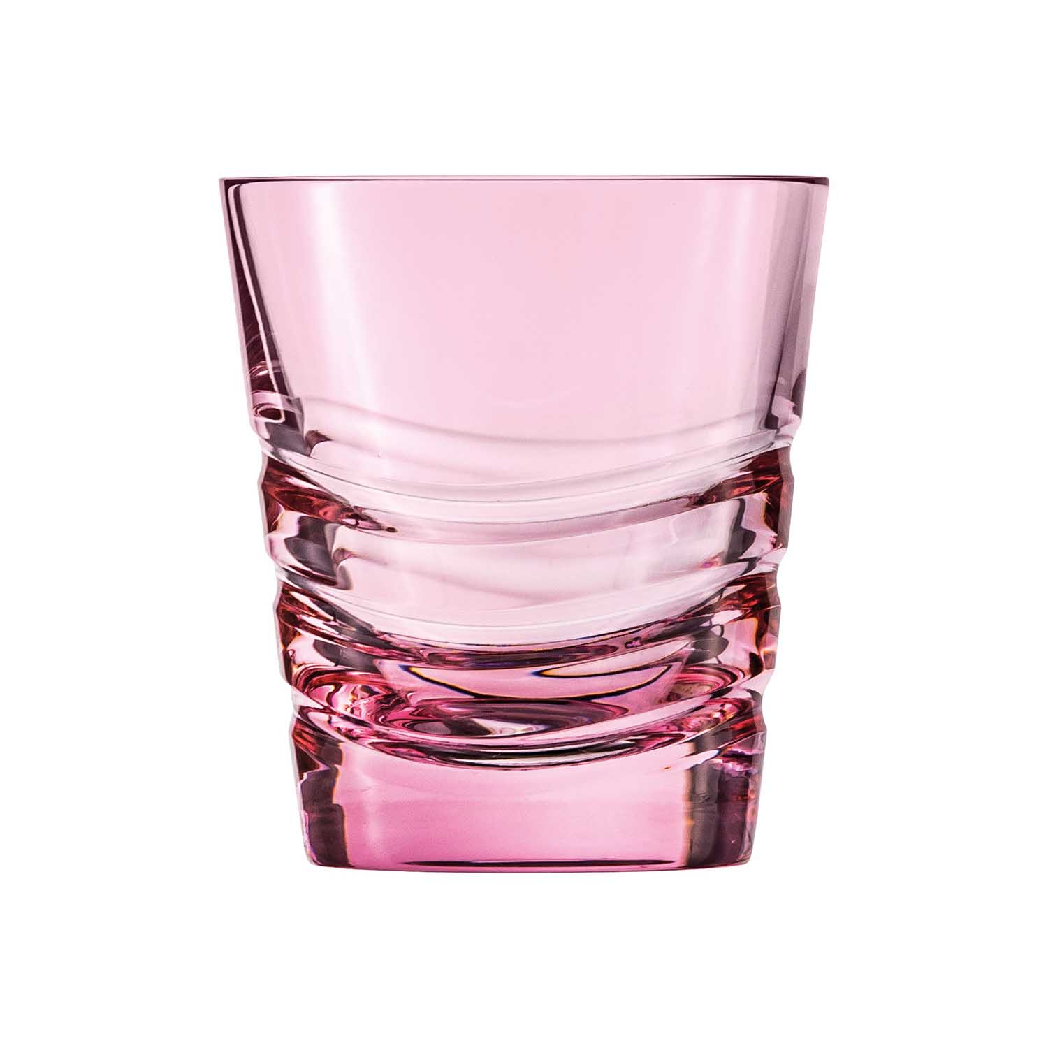 drinking glass crystal Wave rosalin  (8,5 cm)
