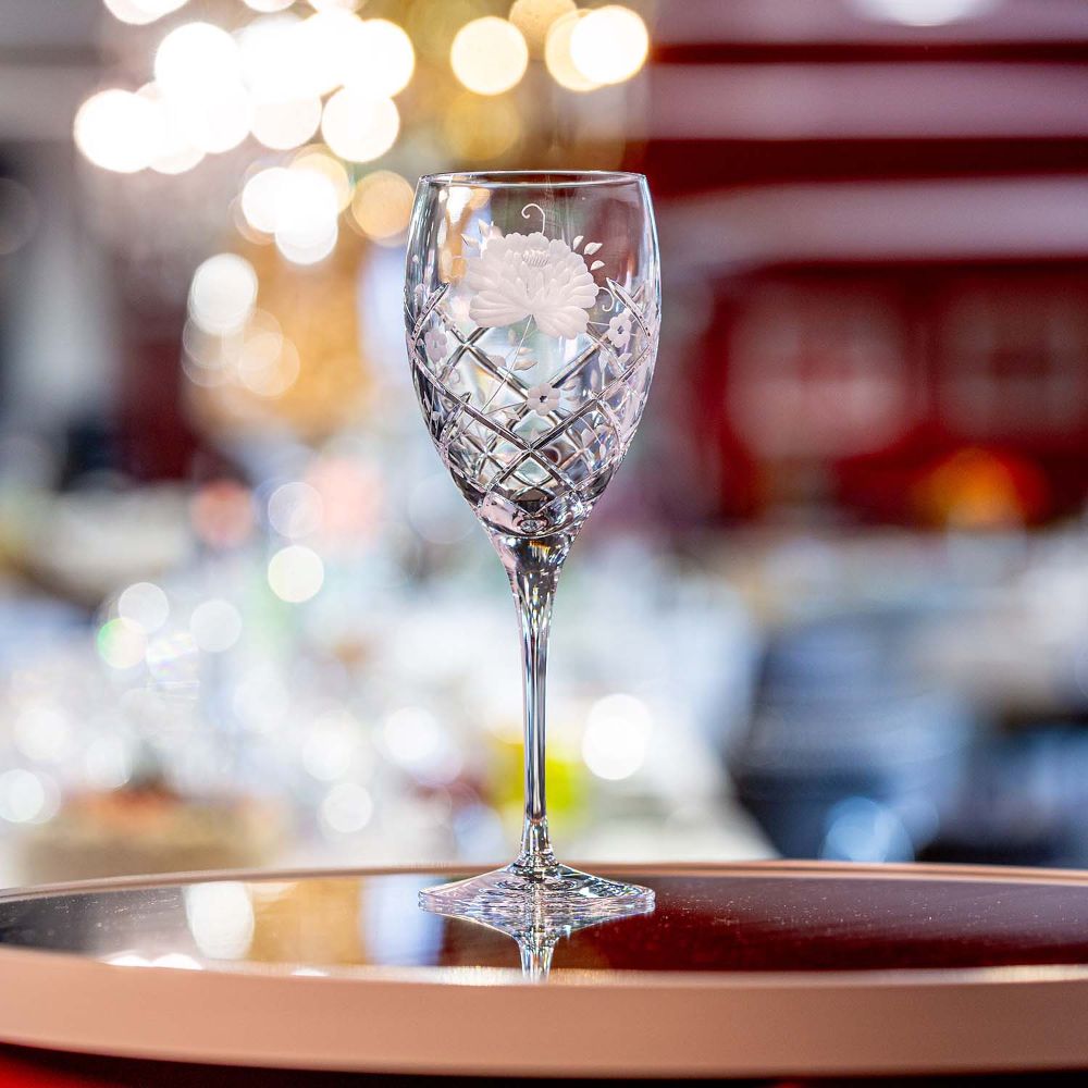 Red wine glass crystal Sunrose clear (24 cm)