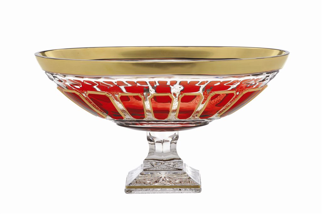Jardiniere Kristallglas Antike rubin rot (40cm)
