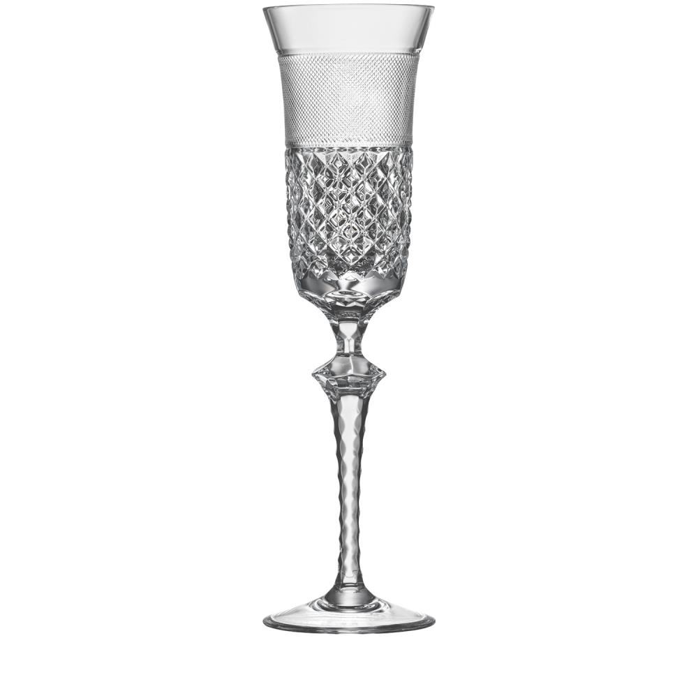 Champagne glass crystal Rococo clear (25,3 cm)