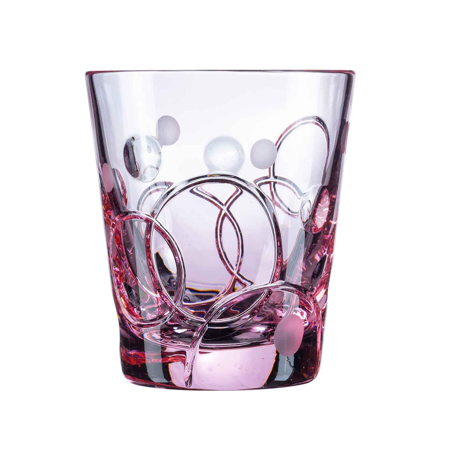 drinking glass crystal colourful gift set (8,5cm)