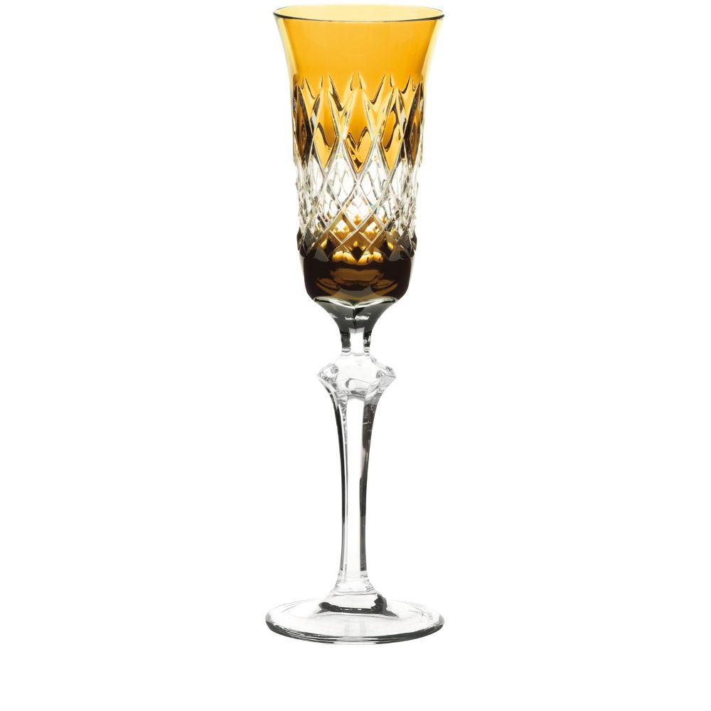 Champagne glass crystal Venedig amber (26,2 cm)