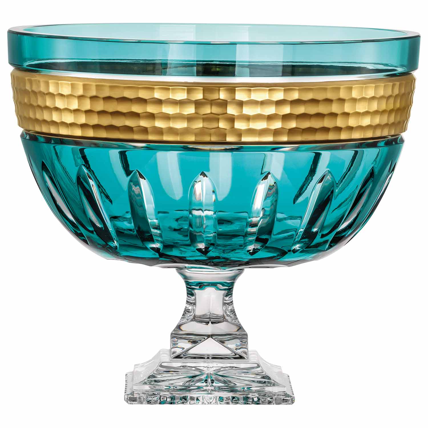 Schale Kristallglas Bloom Gold (30 cm)