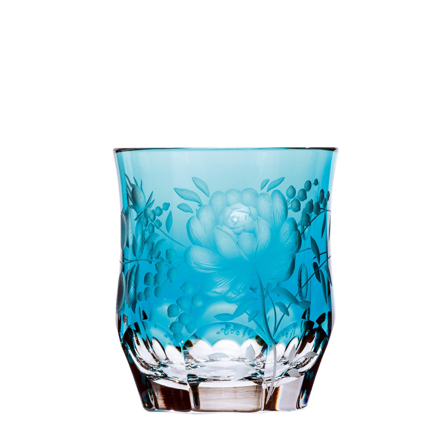 Whiskey glass crystal Primerose azur (9 cm)