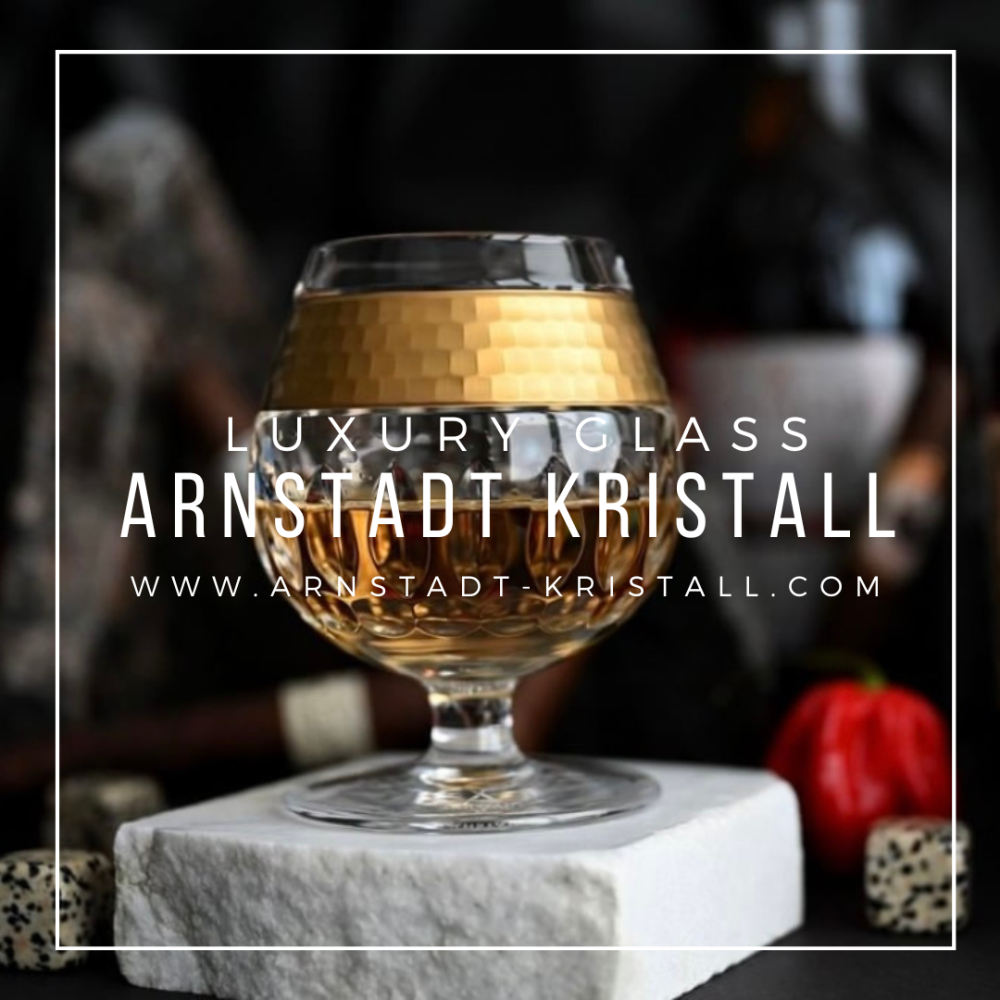 Cognac glass crystal Bloom Gold clear (13,5 cm)