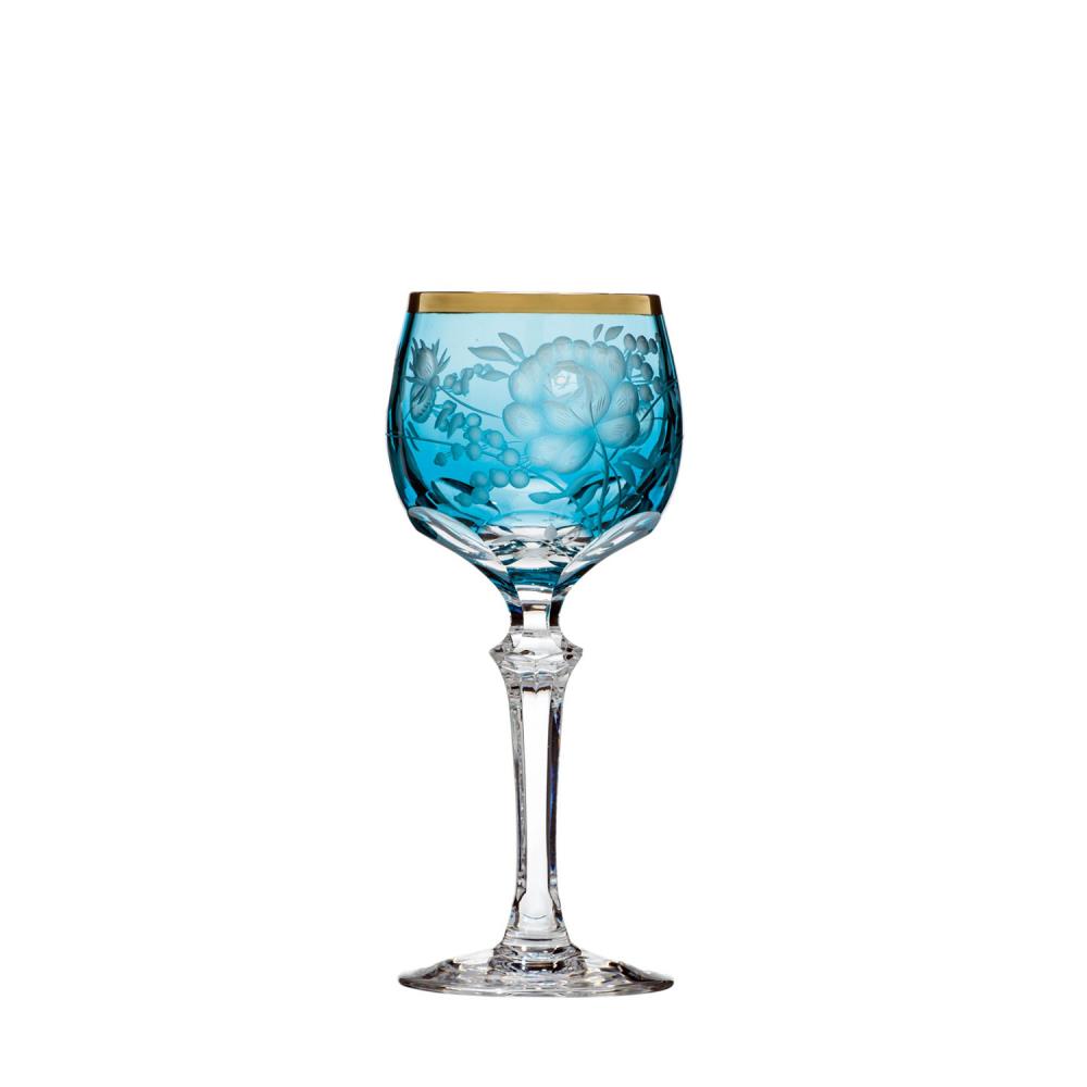 Liqueur glass crystal primerose gold azure (14.3 cm)