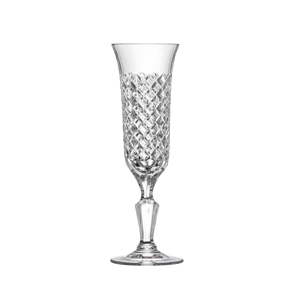 Champagne glass crystal Karo clear (22 cm)