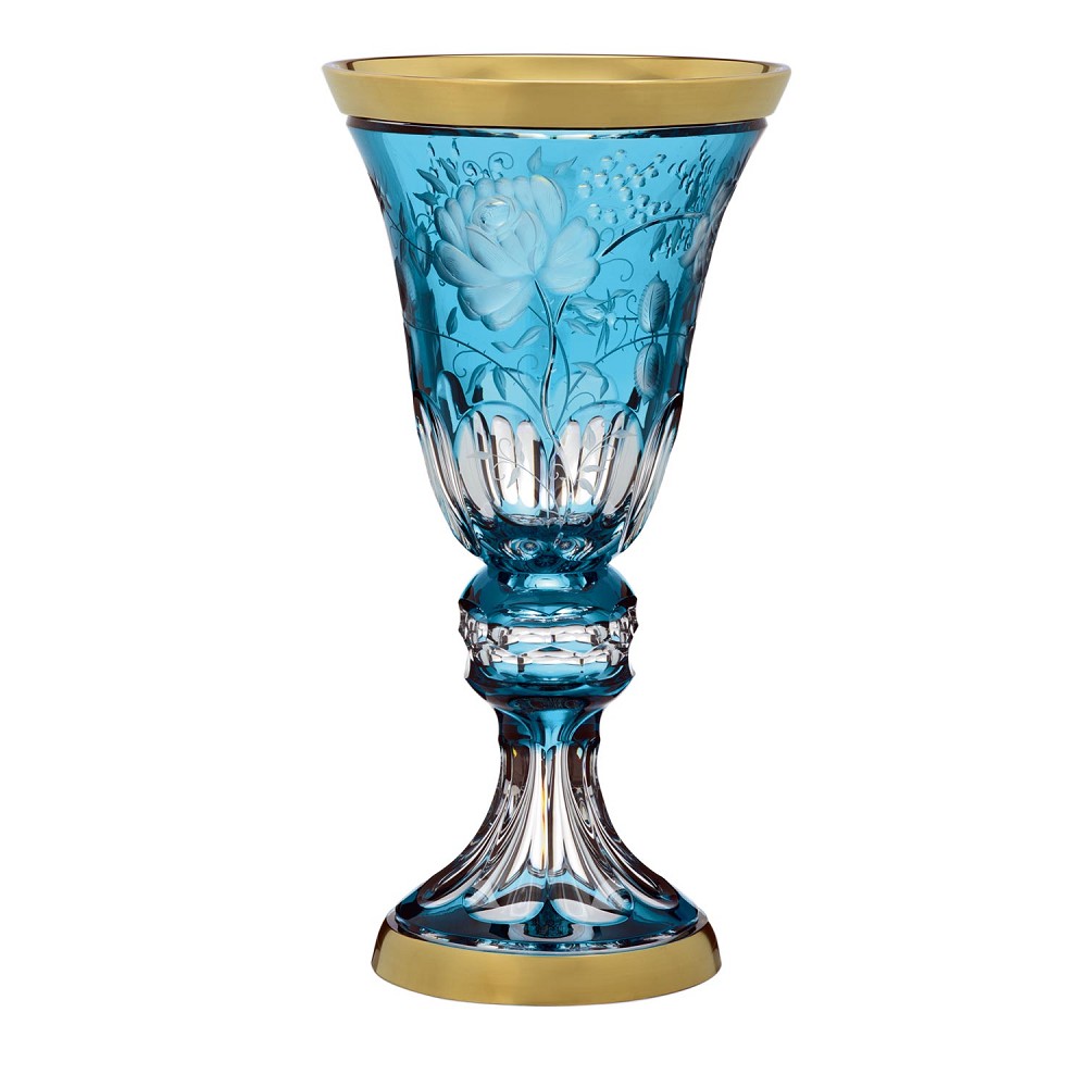 Vase Crystal Primerose Gold rosalin (52 cm)