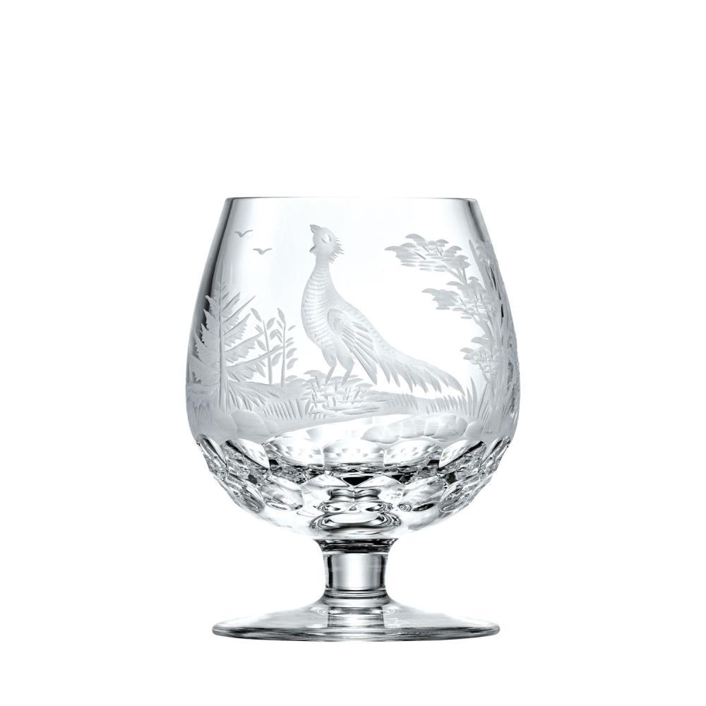 Cognac glass crystal hunt pheasant clear (10,6 cm)