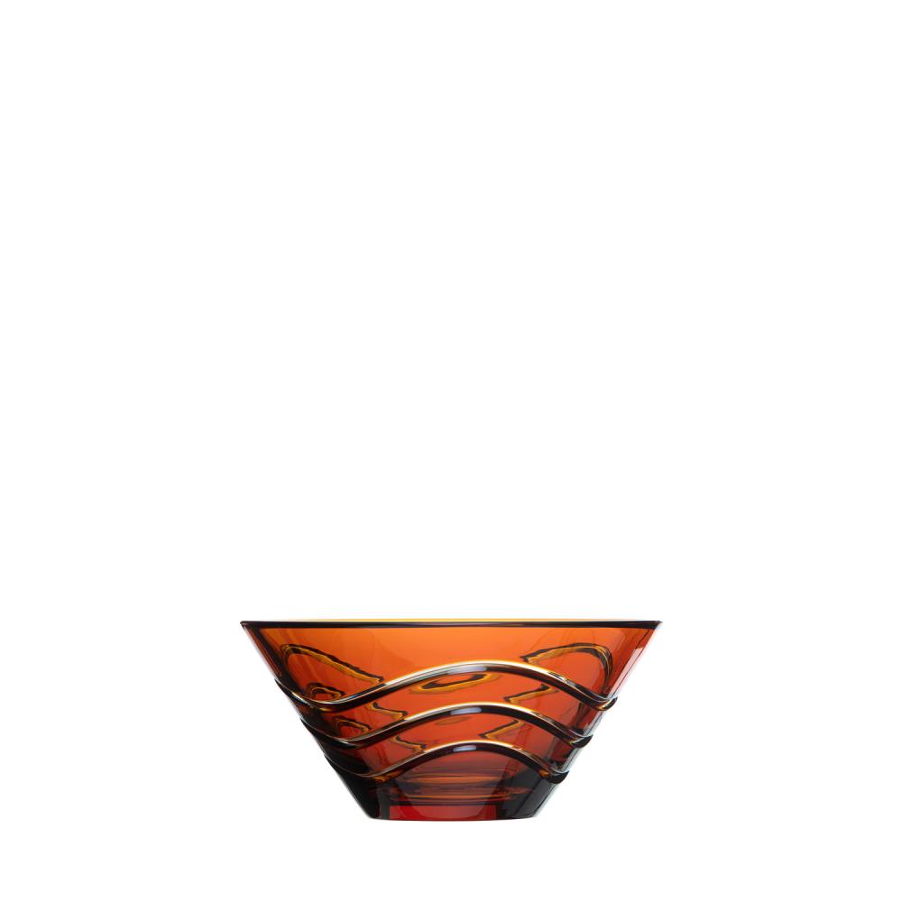 Schale Kristallglas Wave amber (24 cm)