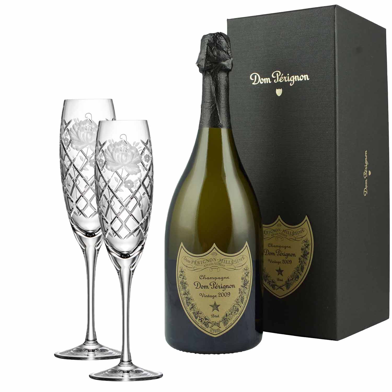 Champagne glass 2pcs. Set Sunrose + Dom Perignon Vintage