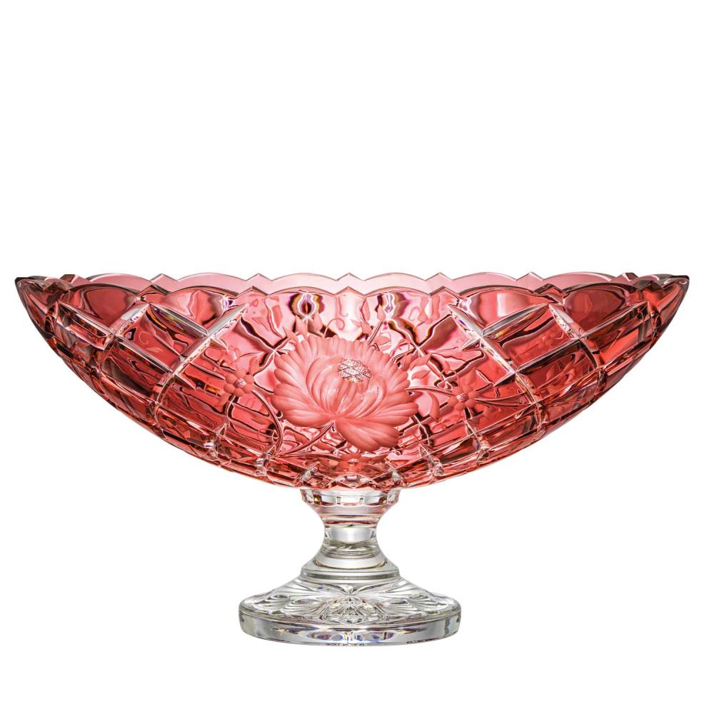 Jardiniere Kristallglas Sunrose rubin (40 cm)