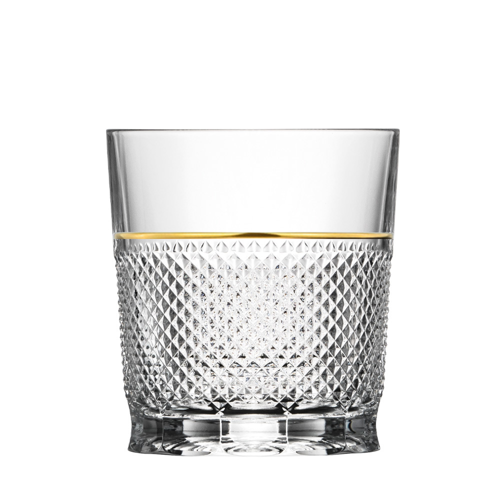 whiskey glass crystal oxford gold raia (10cm)