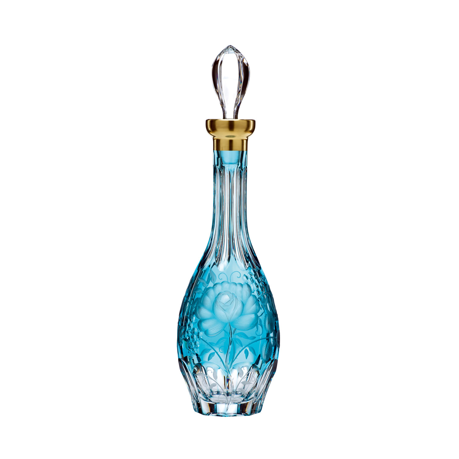Wine carafe decanter crystal Primerose Gold Azure (37.3 cm)